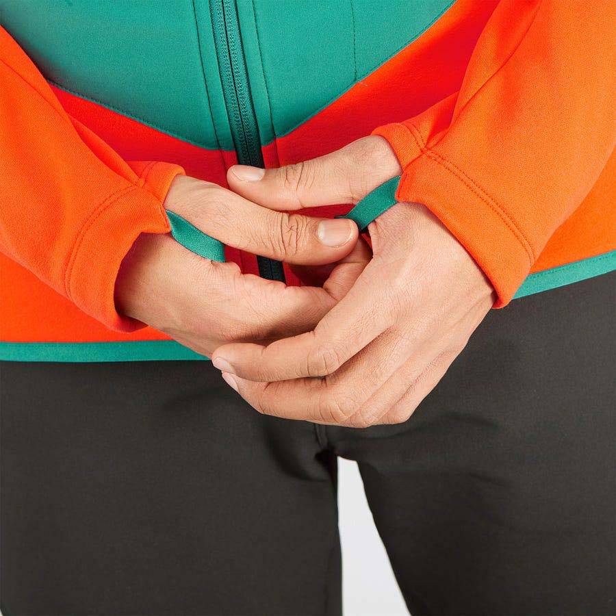 Pánské Mikiny S Kapucí Salomon OUTLINE WARM HYBRID Zelene | CZ-A1759