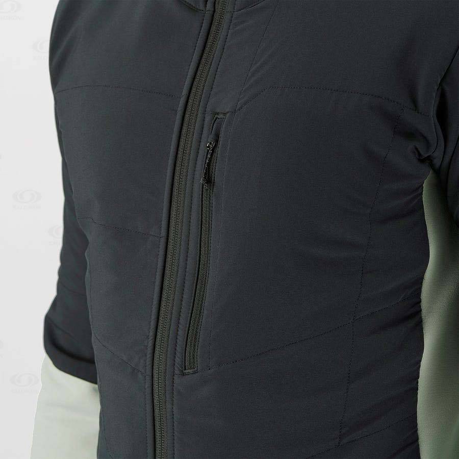 Pánské Mikiny S Kapucí Salomon OUTLINE WARM HYBRID Aqua | CZ-A2011