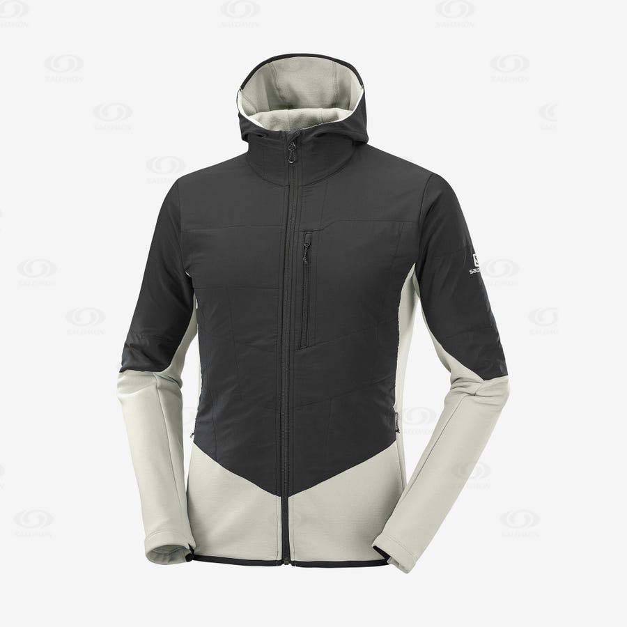 Pánské Mikiny S Kapucí Salomon OUTLINE WARM HYBRID Aqua | CZ-A2011