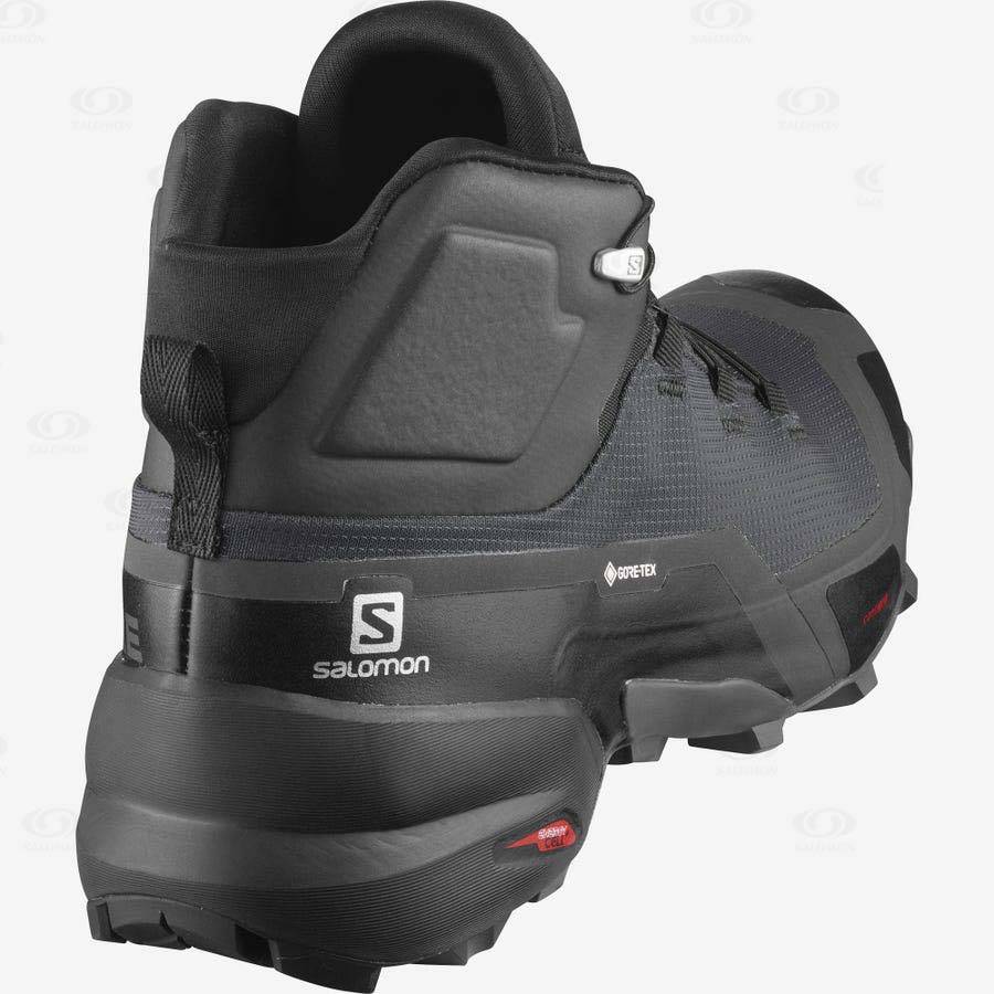 Pánské Nepromokavé Boty Salomon CROSS HIKE MID GORE-TEX Šedé Černé | CZ-M2210