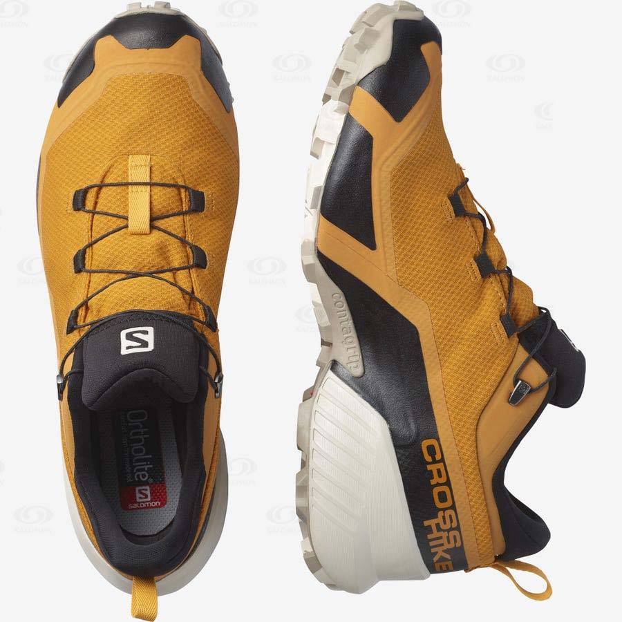 Pánské Nepromokavé Boty Salomon CROSS HIKE GORE-TEX Oranžové | CZ-N1155