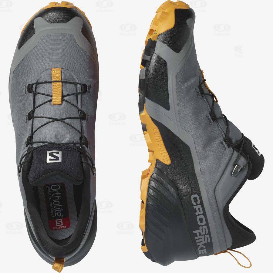 Pánské Nepromokavé Boty Salomon CROSS HIKE GORE-TEX Šedé | CZ-W1650