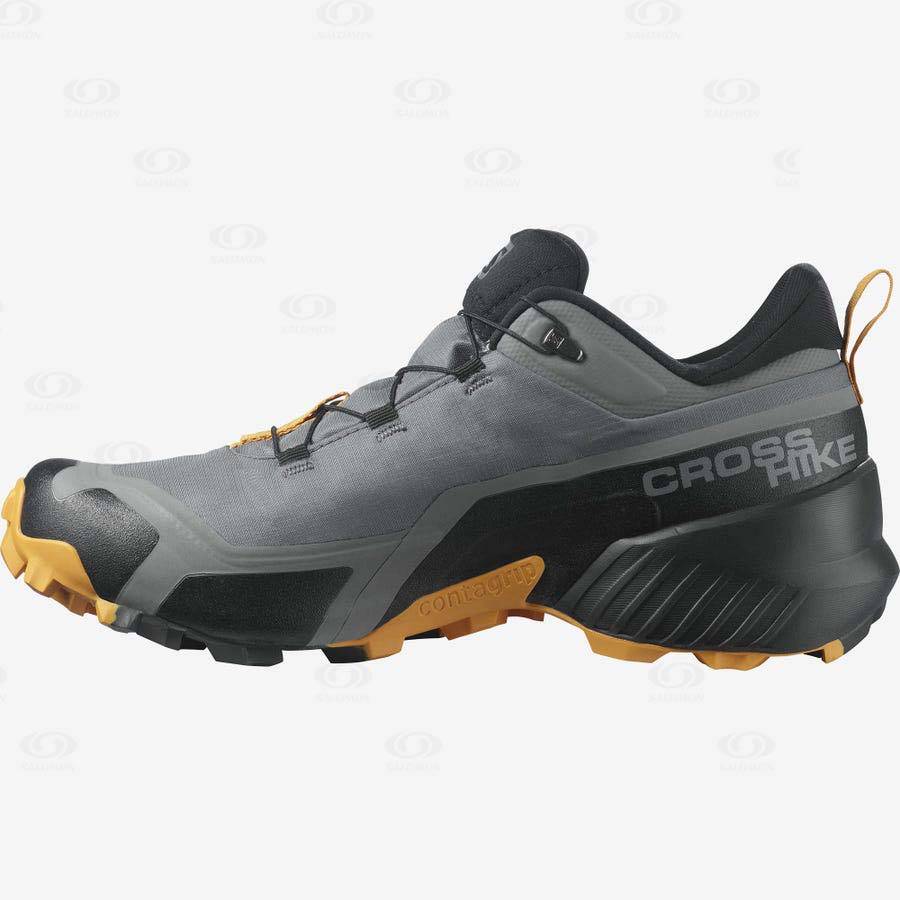 Pánské Nepromokavé Boty Salomon CROSS HIKE GORE-TEX Šedé | CZ-W1650