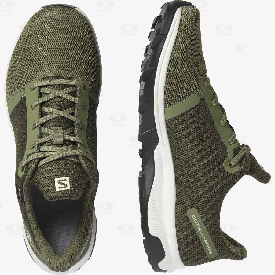 Pánské Nepromokavé Boty Salomon OUTBOUND PRISM GORE-TEX Olivy Zelené | CZ-L1508