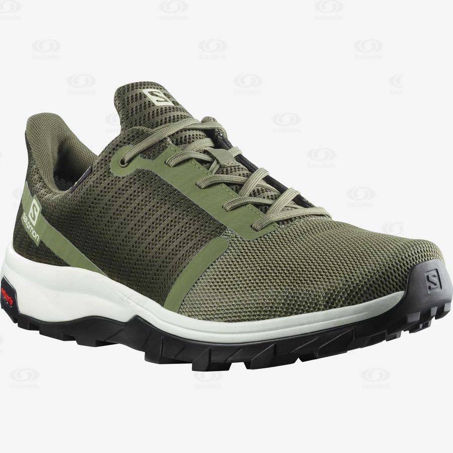 Pánské Nepromokavé Boty Salomon OUTBOUND PRISM GORE-TEX Olivy Zelené | CZ-L1508