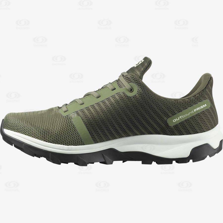 Pánské Nepromokavé Boty Salomon OUTBOUND PRISM GORE-TEX Olivy Zelené | CZ-L1508