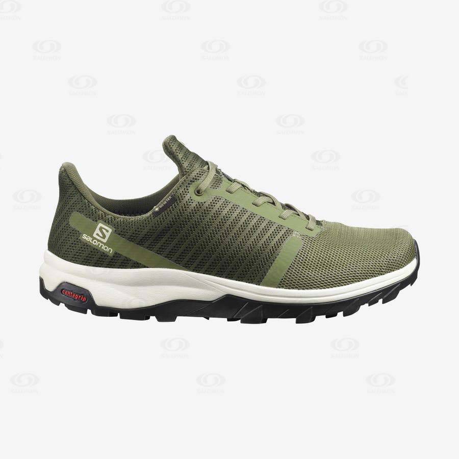 Pánské Nepromokavé Boty Salomon OUTBOUND PRISM GORE-TEX Olivy Zelené | CZ-L1508