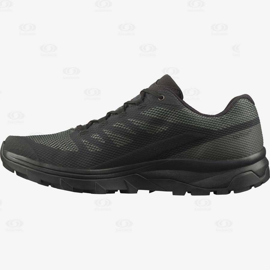 Pánské Nepromokavé Boty Salomon OUTLINE WIDE GORE-TEX Černé | CZ-W2000