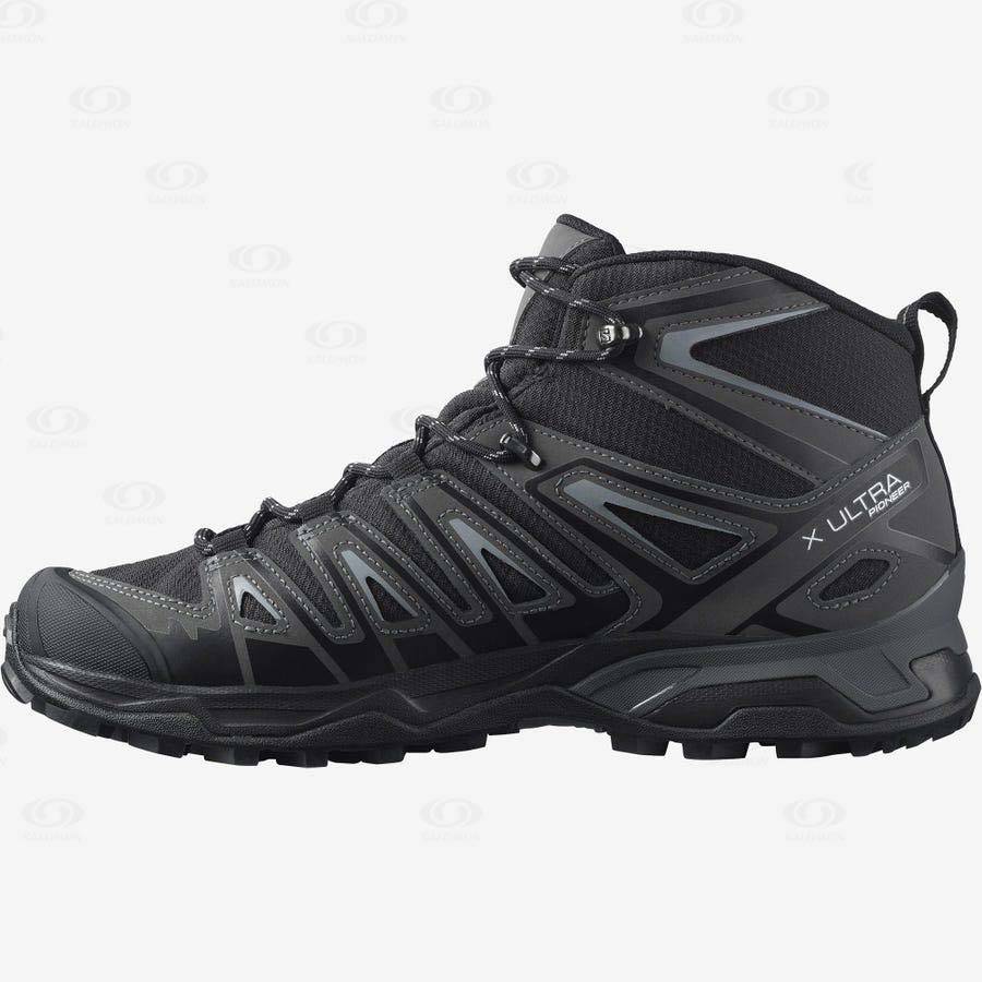 Pánské Nepromokavé Boty Salomon X ULTRA PIONEER MID CLIMASALOMON™ Šedé Černé | CZ-A1570