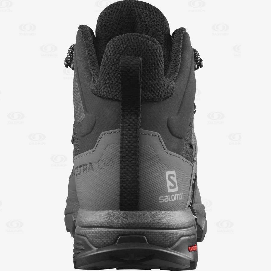 Pánské Nepromokavé Boty Salomon X ULTRA 4 MID WIDE GORE-TEX Černé Blankyt | CZ-M1846
