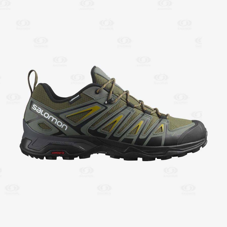 Pánské Nepromokavé Boty Salomon X ULTRA PIONEER CLIMASALOMON™ Olivy Zelené Černé | CZ-O1007