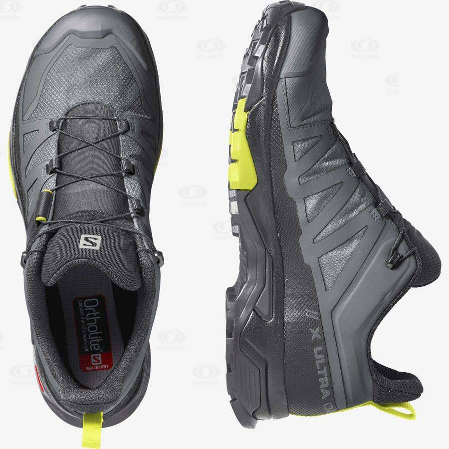 Pánské Nepromokavé Boty Salomon X ULTRA 4 GORE-TEX Stříbrné | CZ-O2013