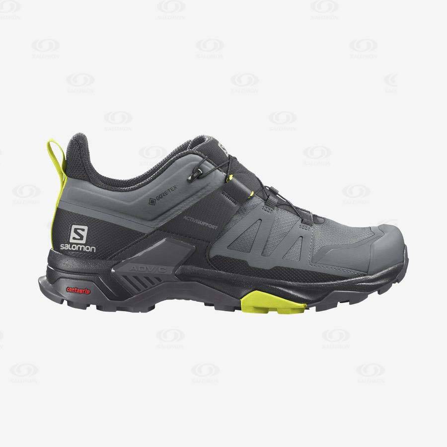 Pánské Nepromokavé Boty Salomon X ULTRA 4 GORE-TEX Stříbrné | CZ-O2013