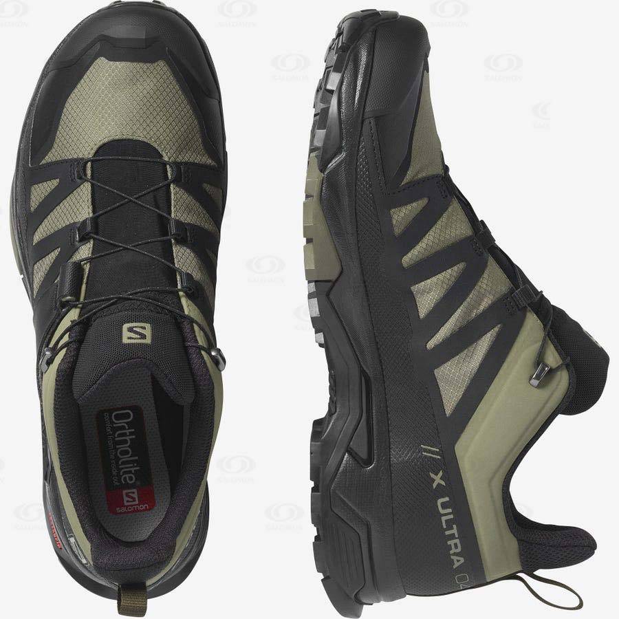 Pánské Nepromokavé Boty Salomon X ULTRA 4 GORE-TEX Olivy Zelené Černé | CZ-S2101