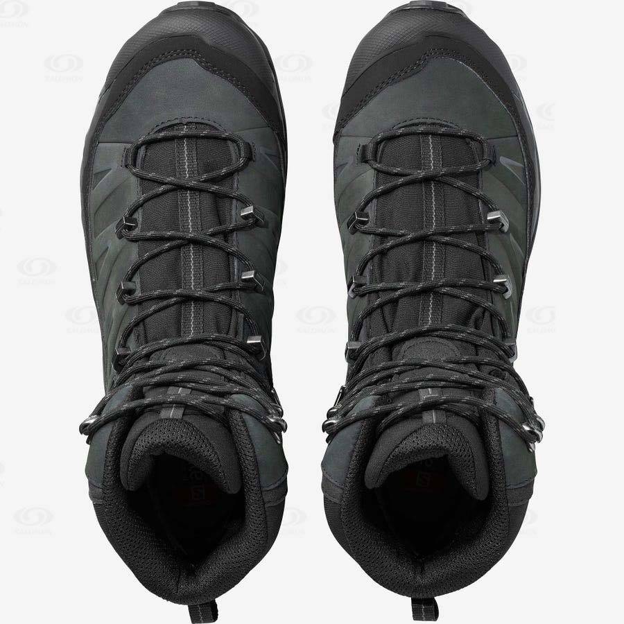 Pánské Nepromokavé Boty Salomon X ULTRA TREK GORE-TEX Šedé Černé Zelene | CZ-W1510