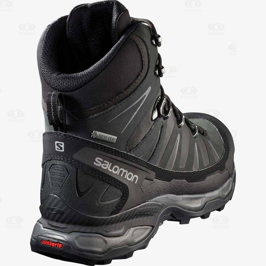 Pánské Nepromokavé Boty Salomon X ULTRA TREK GORE-TEX Šedé Černé Zelene | CZ-W1510