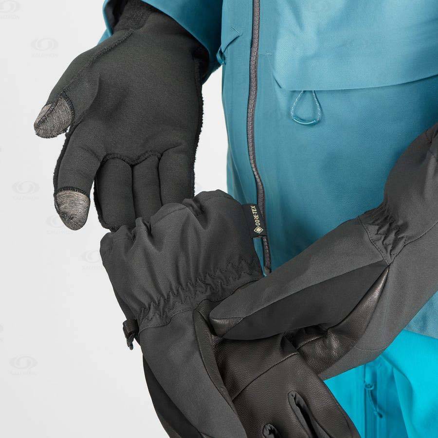 Pánské Rukavice Salomon PROPELLER 3IN1 GORE-TEX Černé | CZ-M1489