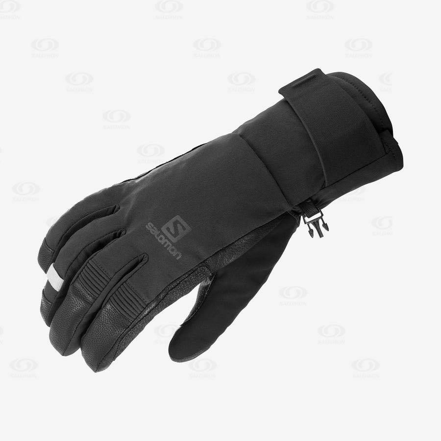 Pánské Rukavice Salomon QST GORE-TEX Černé | CZ-O2575