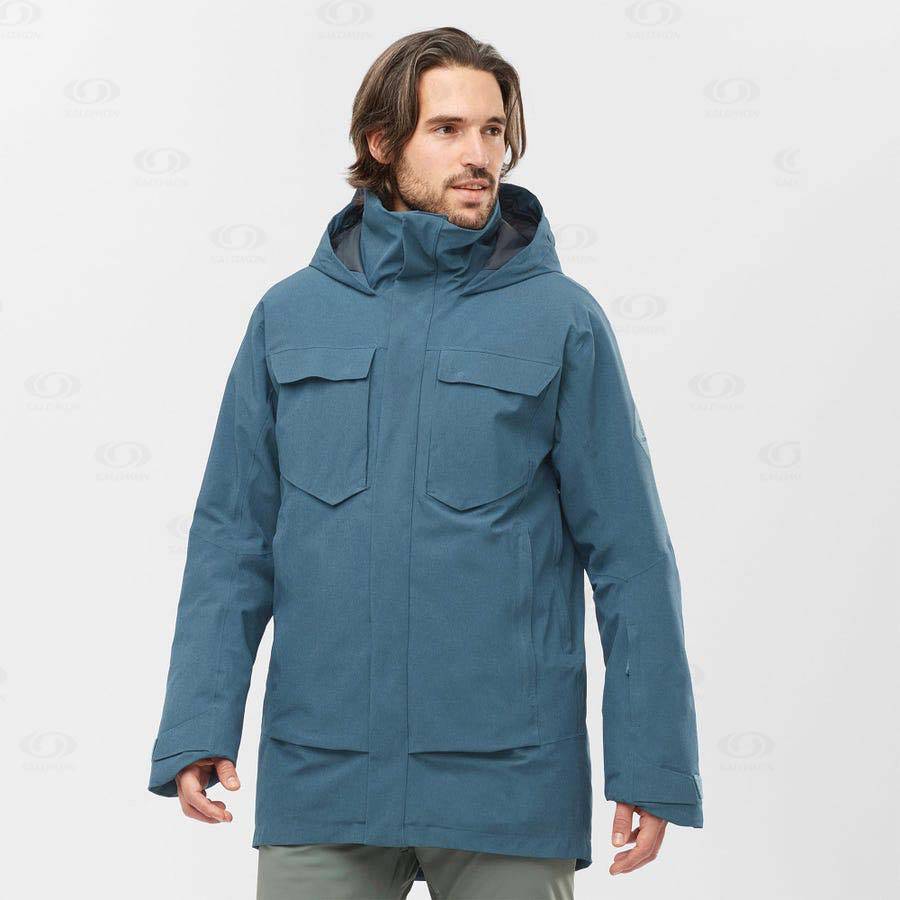 Pánské Softshellová Bunda Salomon Bundy STANCE CARGO Blankyt | CZ-A1178