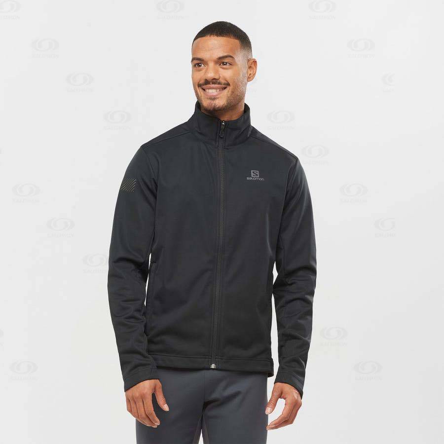 Pánské Softshellová Bunda Salomon Bundy GORE TEX INFINIUM™ WINDSTOPPER® Černé | CZ-A1549