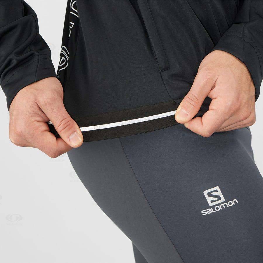 Pánské Softshellová Bunda Salomon Bundy GORE TEX INFINIUM™ WINDSTOPPER® Černé | CZ-A1549