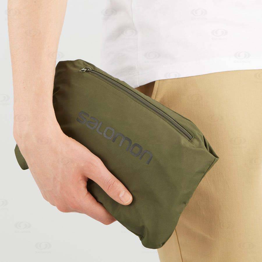 Pánské Softshellová Bunda Salomon Bundy OUTLIFE PACKABLE SHELL U Olivy Zelené | CZ-A1752