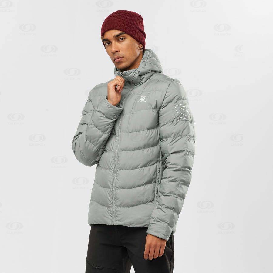 Pánské Softshellová Bunda Salomon Bundy ESSENTIAL XWARM INSULATED Olivy Zelené | CZ-A1787