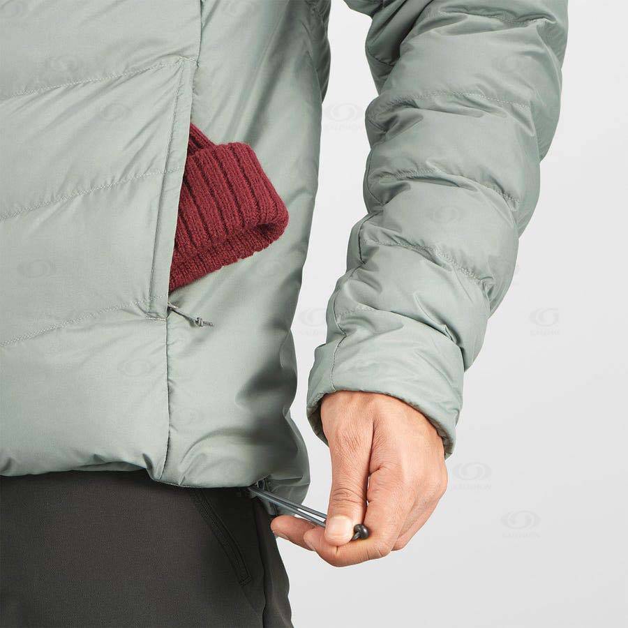Pánské Softshellová Bunda Salomon Bundy ESSENTIAL XWARM INSULATED Olivy Zelené | CZ-A1787