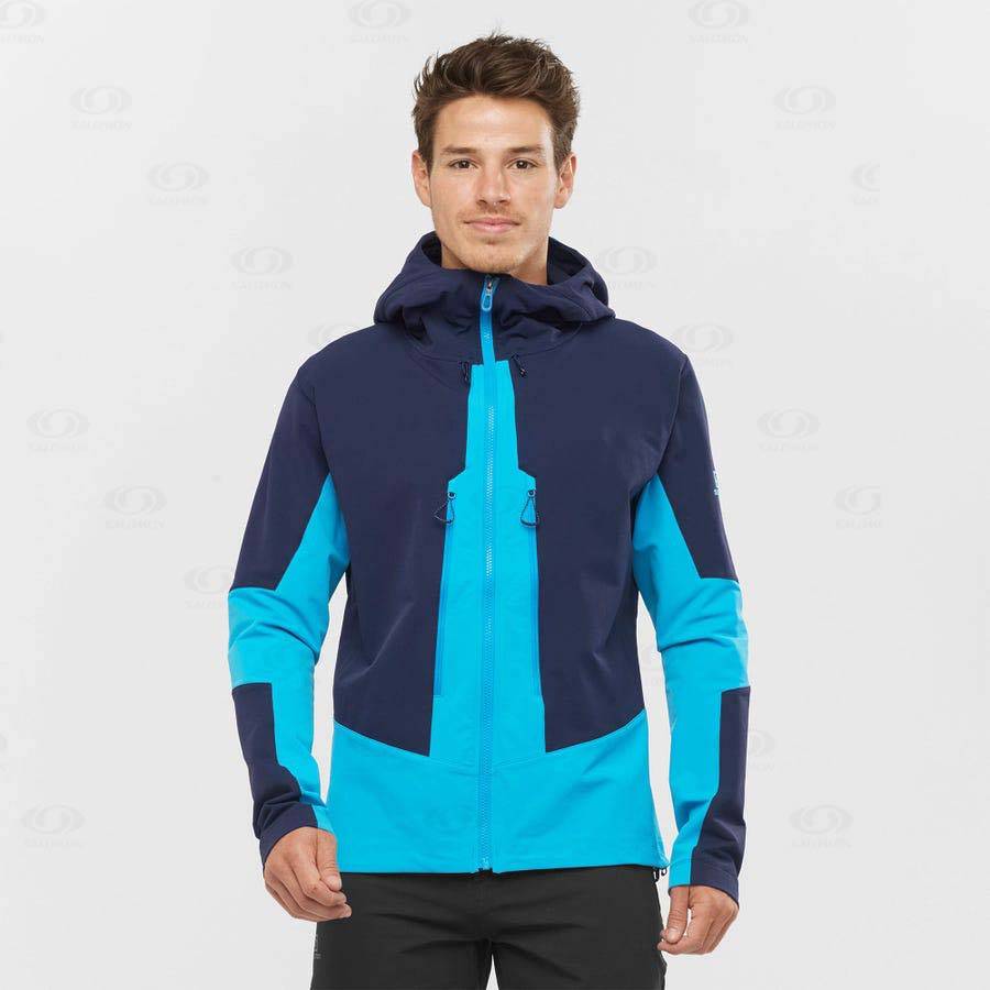 Pánské Softshellová Bunda Salomon Bundy OUTPEAK SOFTSHELL Blankyt | CZ-A1822