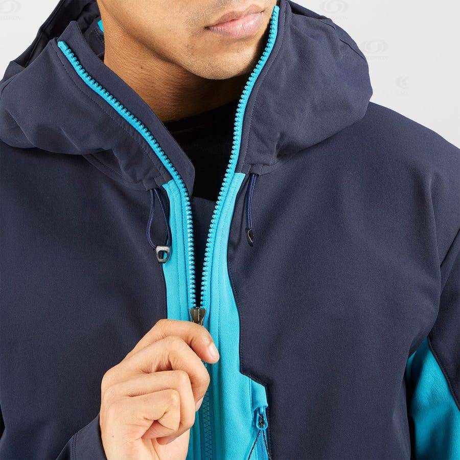 Pánské Softshellová Bunda Salomon Bundy OUTPEAK SOFTSHELL Blankyt | CZ-A1822