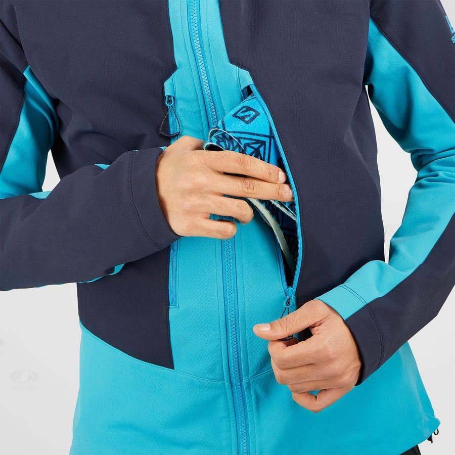 Pánské Softshellová Bunda Salomon Bundy OUTPEAK SOFTSHELL Blankyt | CZ-A1822