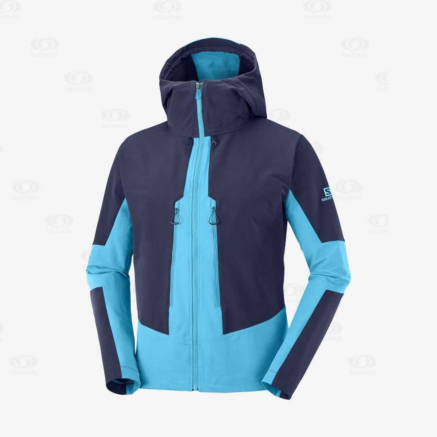 Pánské Softshellová Bunda Salomon Bundy OUTPEAK SOFTSHELL Blankyt | CZ-A1822