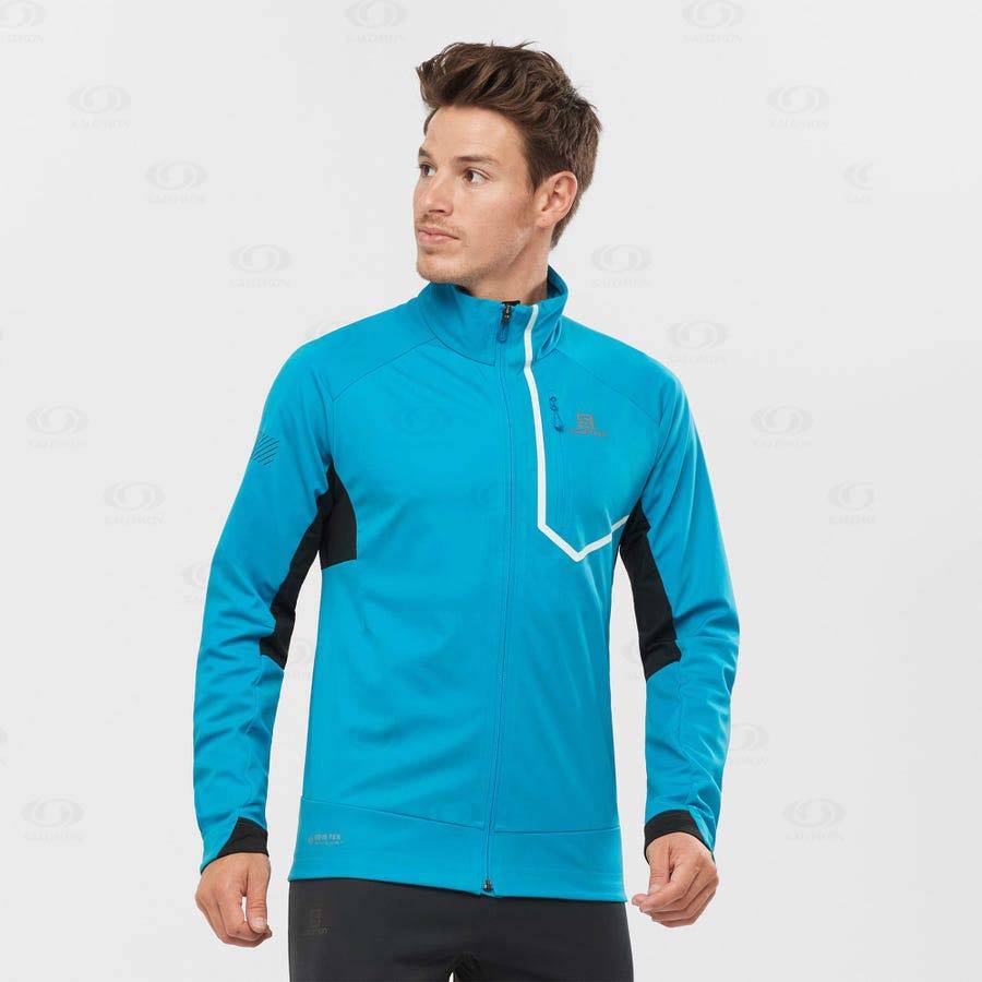 Pánské Softshellová Bunda Salomon Bundy GORE-TEX INFINIUM™ WINDSTOPPER® PRO Černé | CZ-A2039