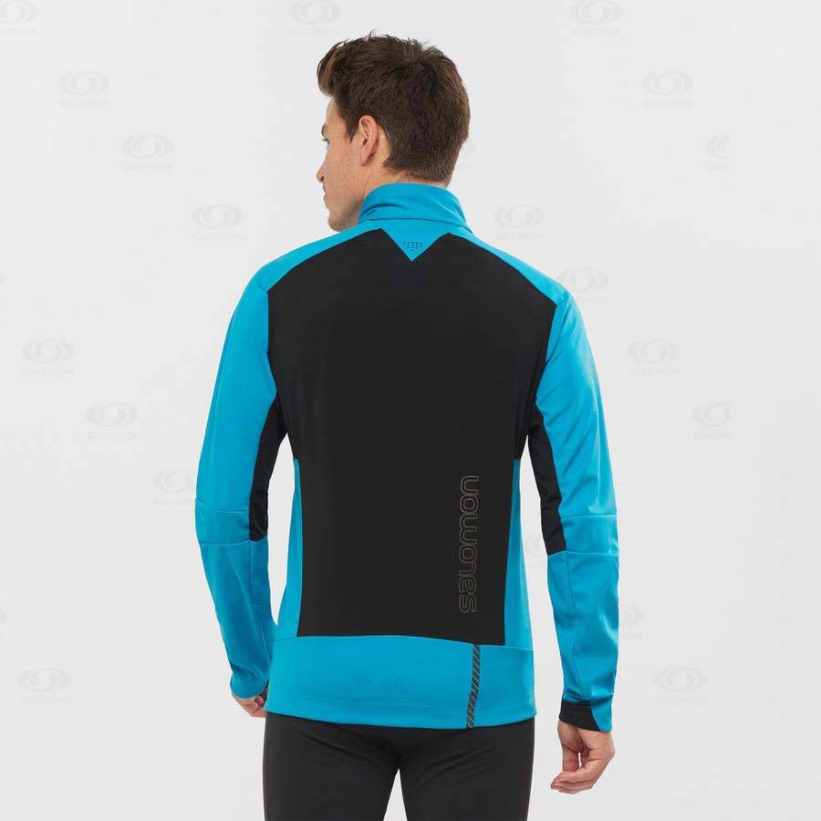 Pánské Softshellová Bunda Salomon Bundy GORE-TEX INFINIUM™ WINDSTOPPER® PRO Černé | CZ-A2039