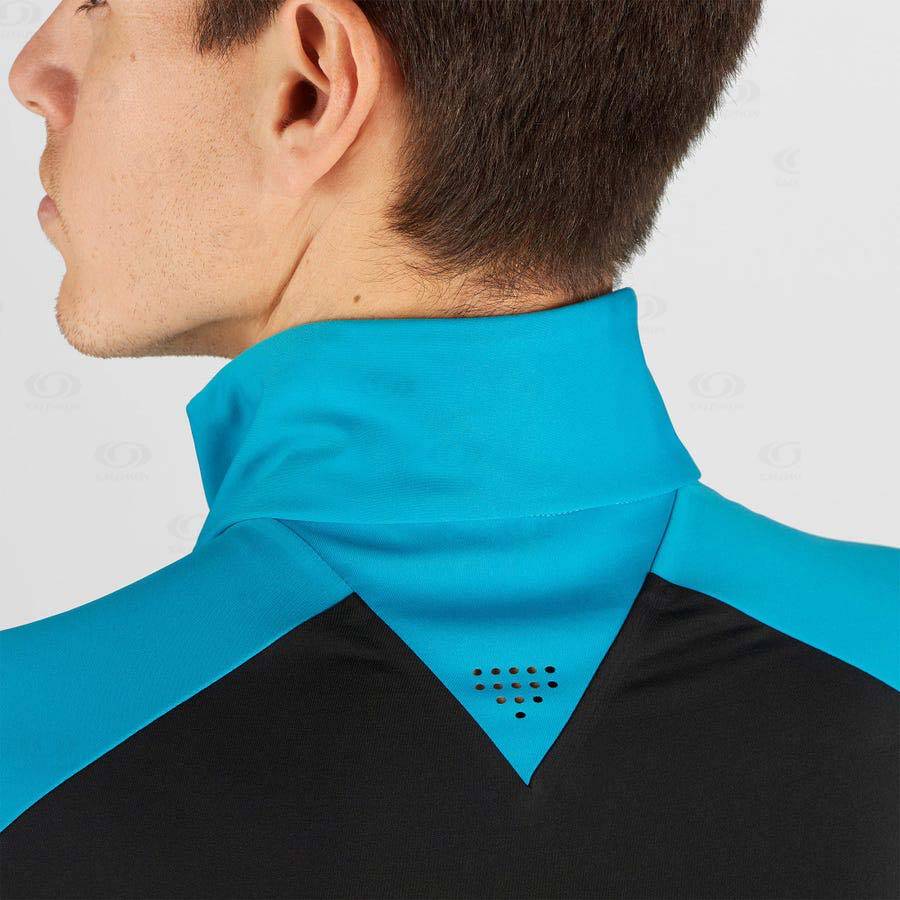 Pánské Softshellová Bunda Salomon Bundy GORE-TEX INFINIUM™ WINDSTOPPER® PRO Černé | CZ-A2039