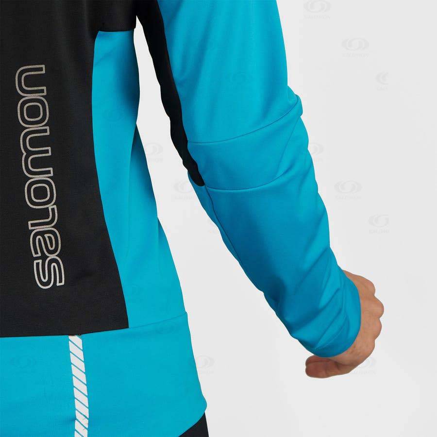 Pánské Softshellová Bunda Salomon Bundy GORE-TEX INFINIUM™ WINDSTOPPER® PRO Černé | CZ-A2039