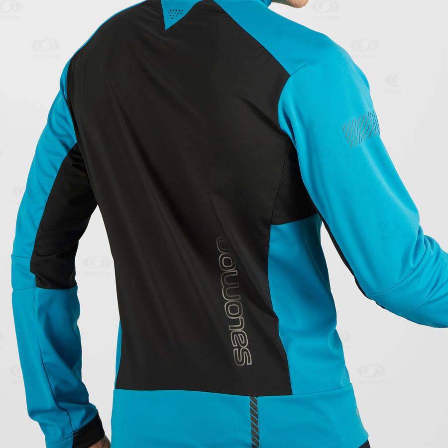 Pánské Softshellová Bunda Salomon Bundy GORE-TEX INFINIUM™ WINDSTOPPER® PRO Černé | CZ-A2039