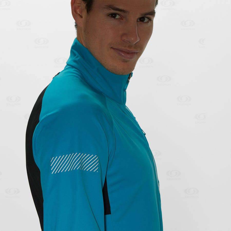 Pánské Softshellová Bunda Salomon Bundy GORE-TEX INFINIUM™ WINDSTOPPER® PRO Černé | CZ-A2039