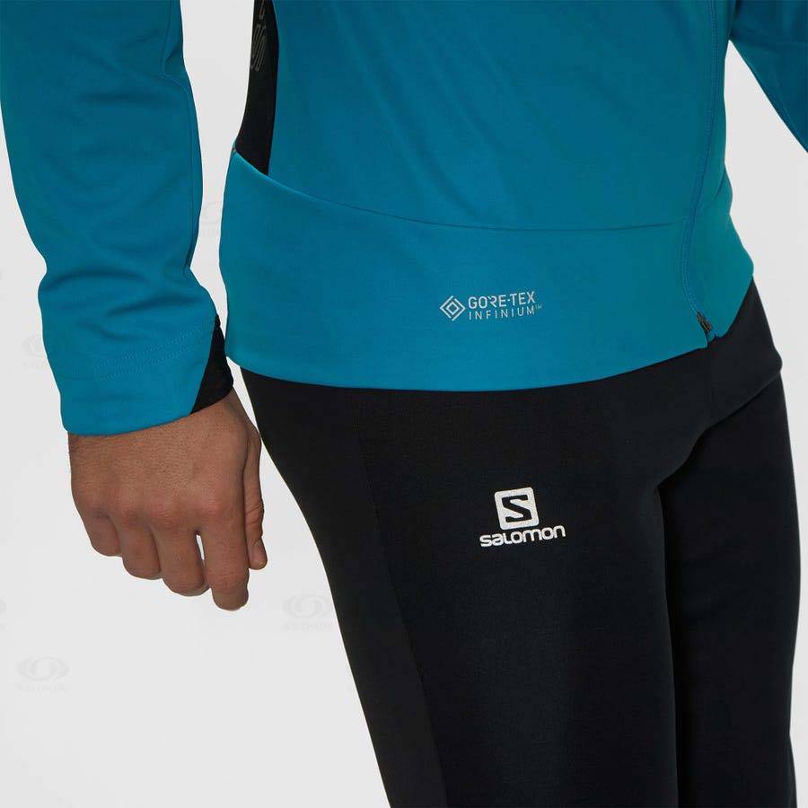 Pánské Softshellová Bunda Salomon Bundy GORE-TEX INFINIUM™ WINDSTOPPER® PRO Černé | CZ-A2039