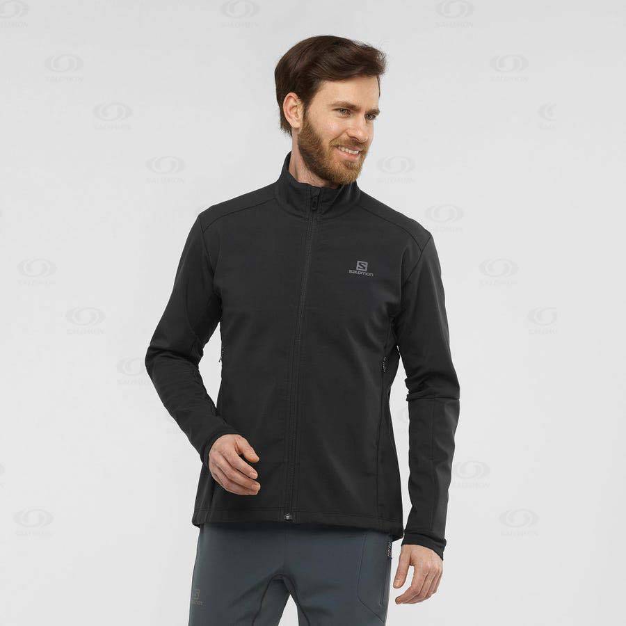 Pánské Softshellová Bunda Salomon Bundy AGILE SOFTSHELL Černé | CZ-A2186