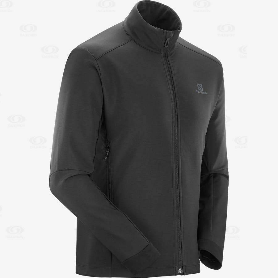 Pánské Softshellová Bunda Salomon Bundy AGILE SOFTSHELL Černé | CZ-A2186