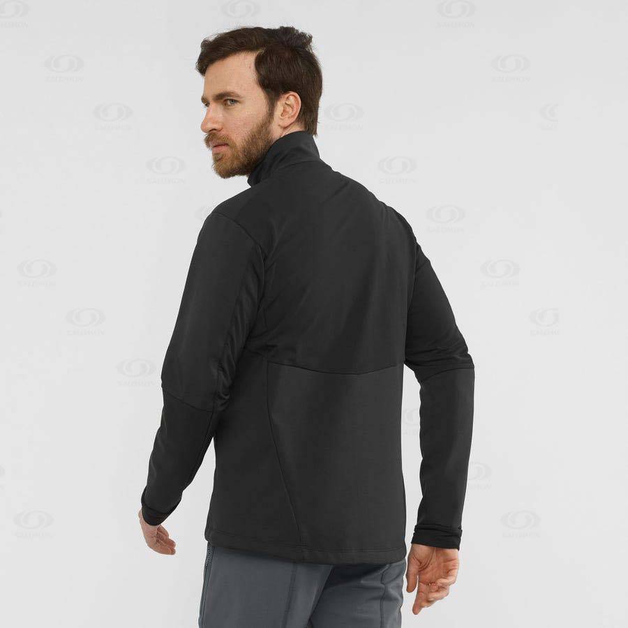 Pánské Softshellová Bunda Salomon Bundy AGILE SOFTSHELL Černé | CZ-A2186