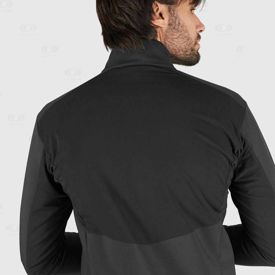 Pánské Softshellová Bunda Salomon Bundy AGILE SOFTSHELL Černé | CZ-A2186
