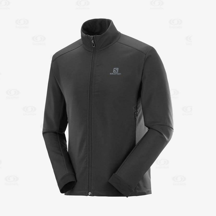 Pánské Softshellová Bunda Salomon Bundy AGILE SOFTSHELL Černé | CZ-A2186