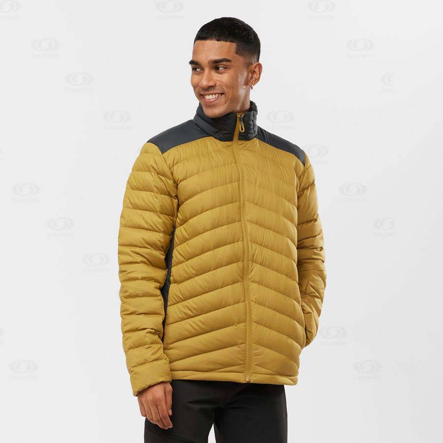 Pánské Softshellová Bunda Salomon Bundy ESSENTIAL XWARM DOWN Žluté | CZ-A2368