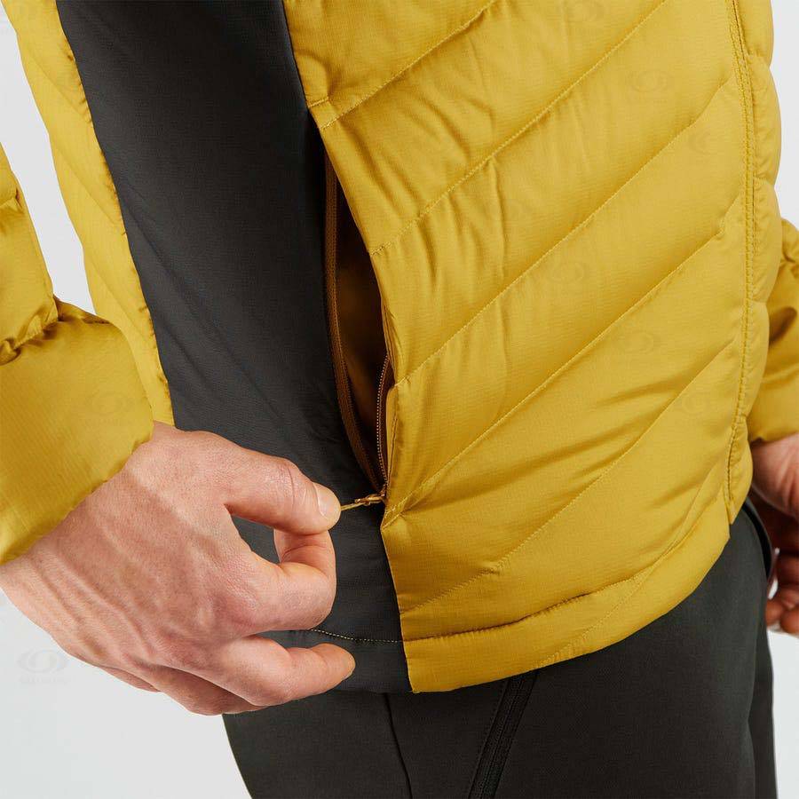 Pánské Softshellová Bunda Salomon Bundy ESSENTIAL XWARM DOWN Žluté | CZ-A2368