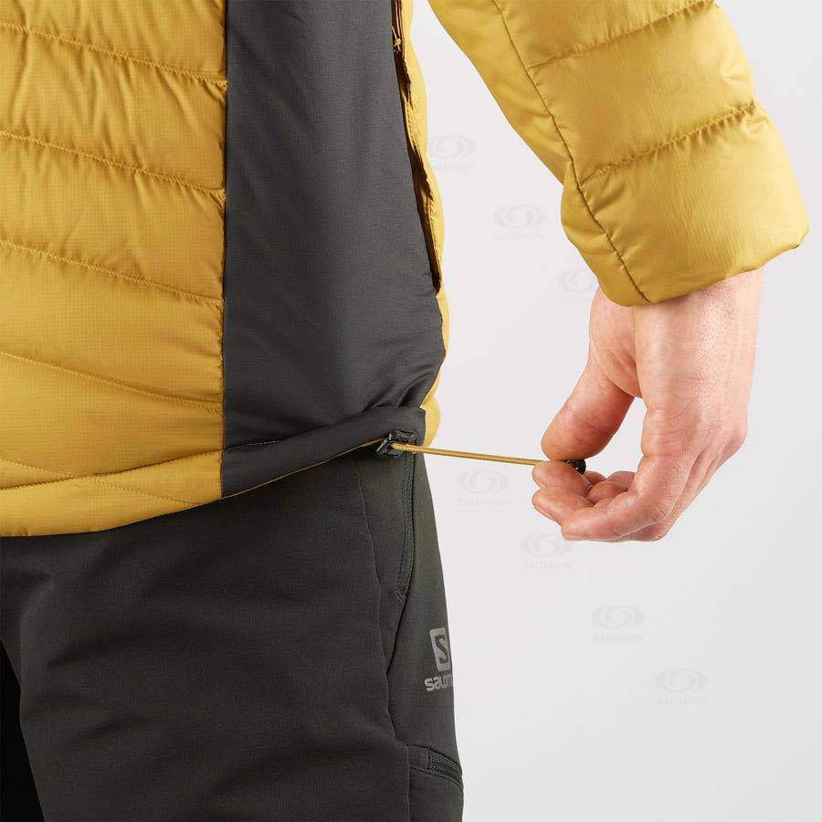 Pánské Softshellová Bunda Salomon Bundy ESSENTIAL XWARM DOWN Žluté | CZ-A2368