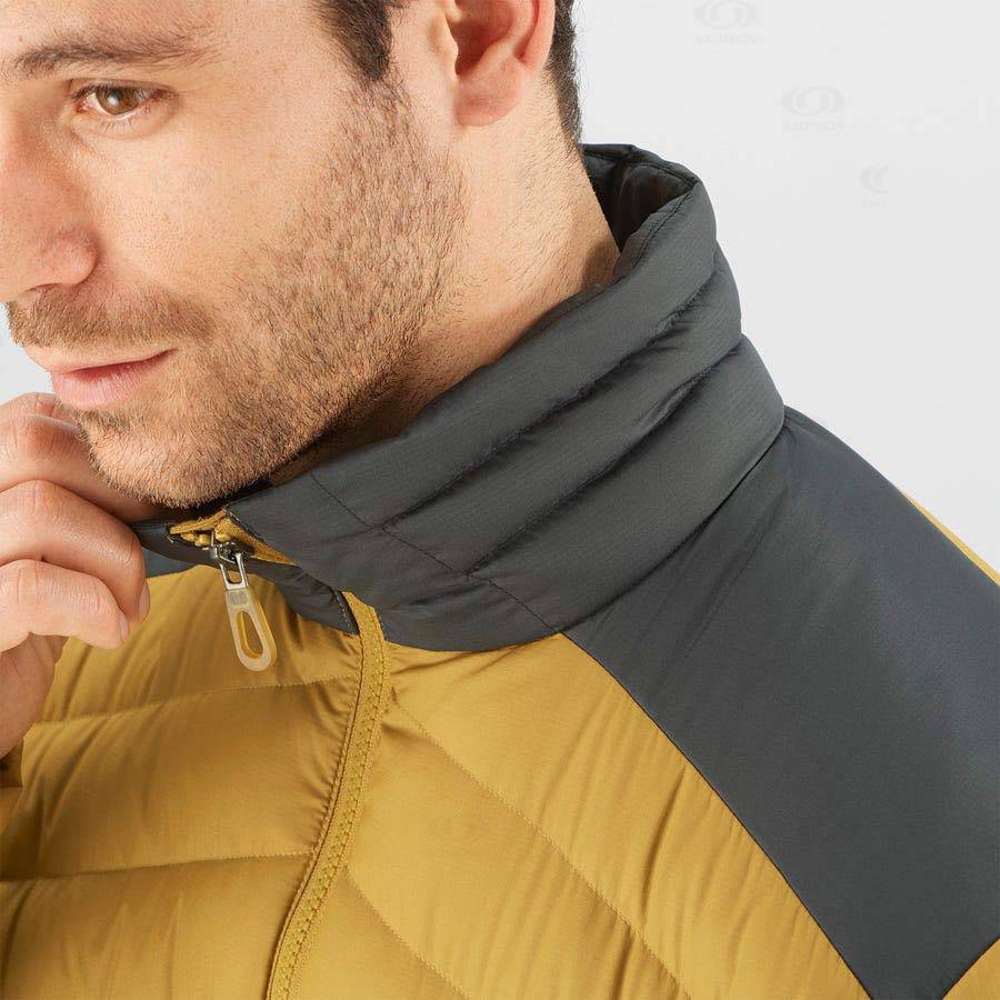 Pánské Softshellová Bunda Salomon Bundy ESSENTIAL XWARM DOWN Žluté | CZ-A2368