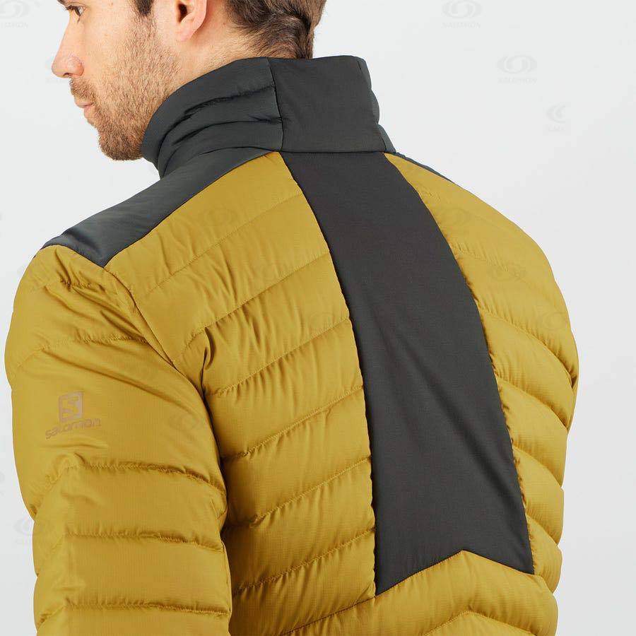 Pánské Softshellová Bunda Salomon Bundy ESSENTIAL XWARM DOWN Žluté | CZ-A2368