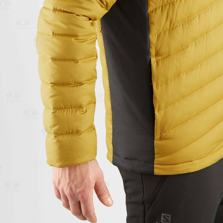 Pánské Softshellová Bunda Salomon Bundy ESSENTIAL XWARM DOWN Žluté | CZ-A2368